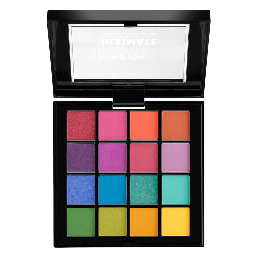 NYX Ultimate Shadow Palette 16 Color 0.83g, Cool Neutral, Warm Neutral, Smokey and Highlight #color_USP04 Brights