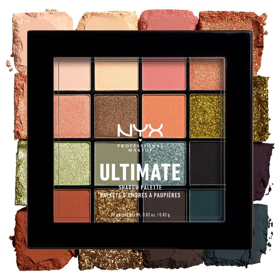 NYX Ultimate Shadow Palette 16 Color 0.83g, Cool Neutral, Warm Neutral, Smokey and Highlight #color_USP12 Ultimate Utopia