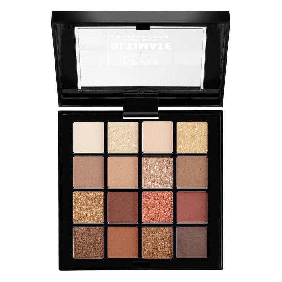 NYX Ultimate Shadow Palette 16 Color 0.83g, Cool Neutral, Warm Neutral, Smokey and Highlight #color_USP03 Warm Neutrals