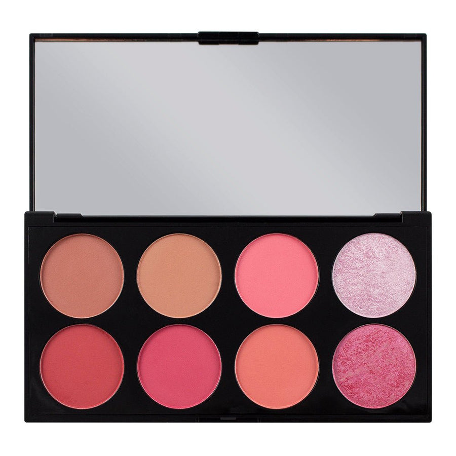 Revolution Ultra Blush Palette Sugar And Spice 8x1.6g, Shimmer and Matte Blushers