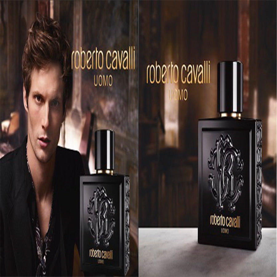 Roberto Cavalli Uomo Men Perfume 3.4oz 100ml EAU DE TOILETTE SPRAY  