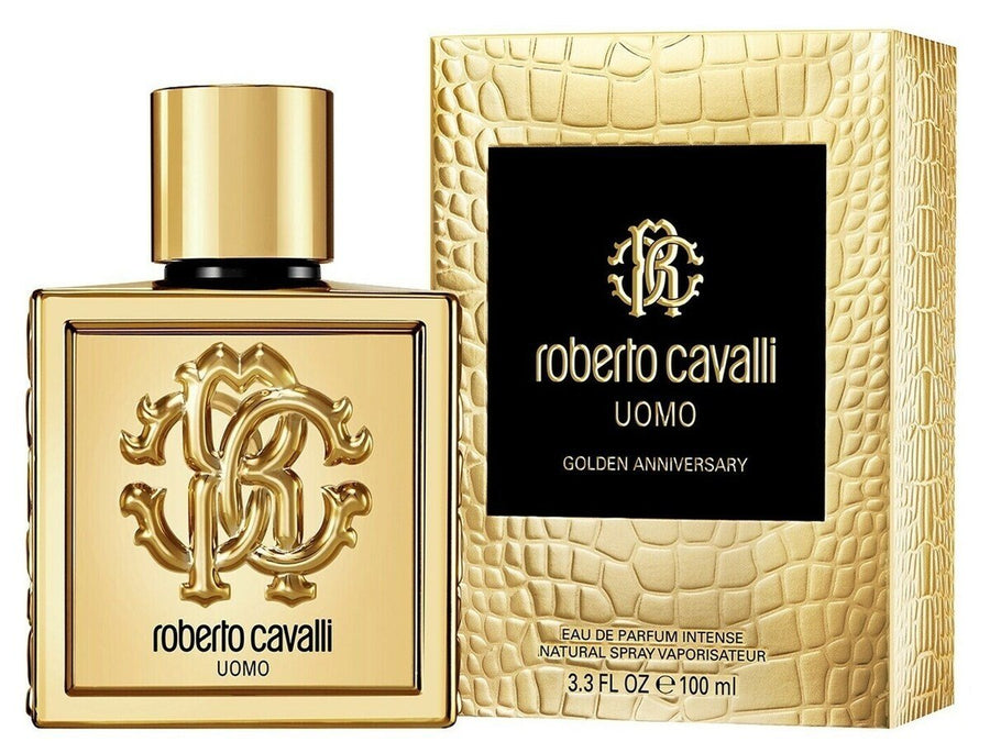 Roberto Cavalli Uomo Golden Anniversary EDP Intense Men Perfume 3.4oz 100ml EAU DE PARFUM SPRAY  