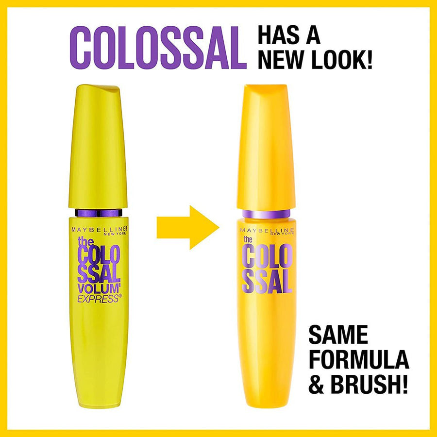 Maybelline Volum Express Colossal Mascara Black 0.36oz 10.7ml, Collagen-Infused, Volumizing, Iconic Mega Brush