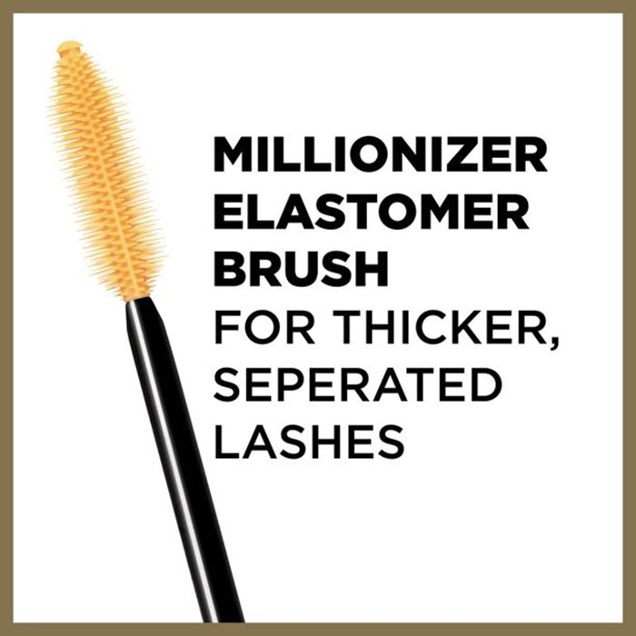 L'Oreal Paris Voluminous Million Lashes Mascara Black 0.32oz 9ml, Collagen-Infused Formula 