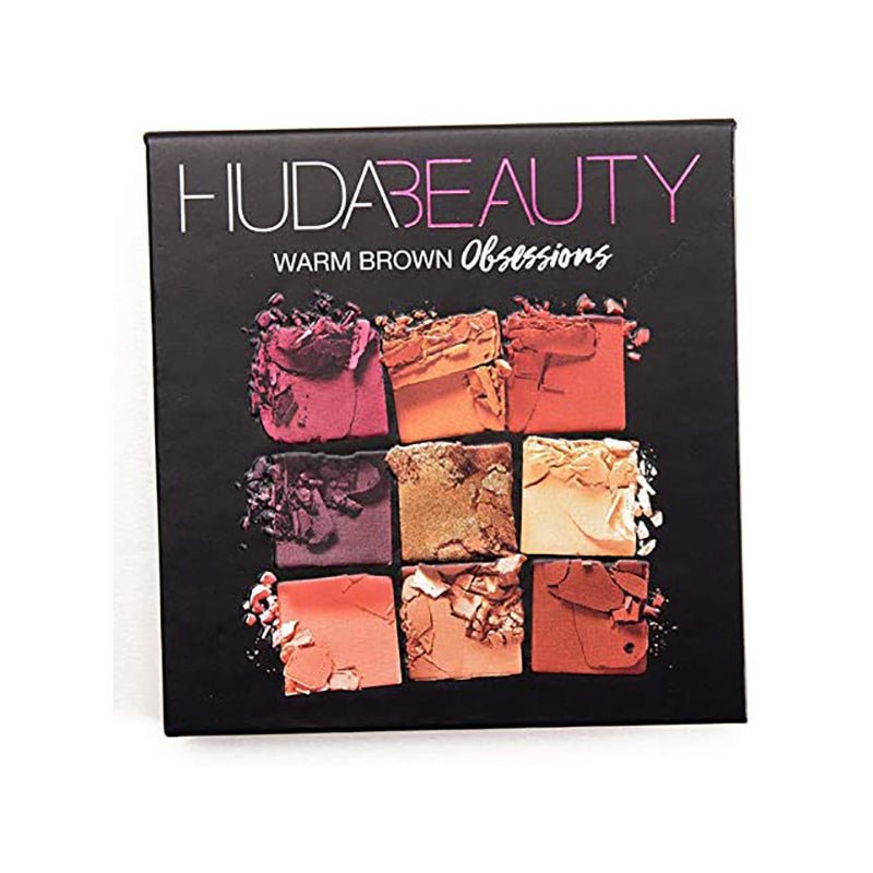 Huda Beauty Warm Brown Obsessions Eye Shadow Palette, A Warm-Toned Palette with Nine Sunlit Shades