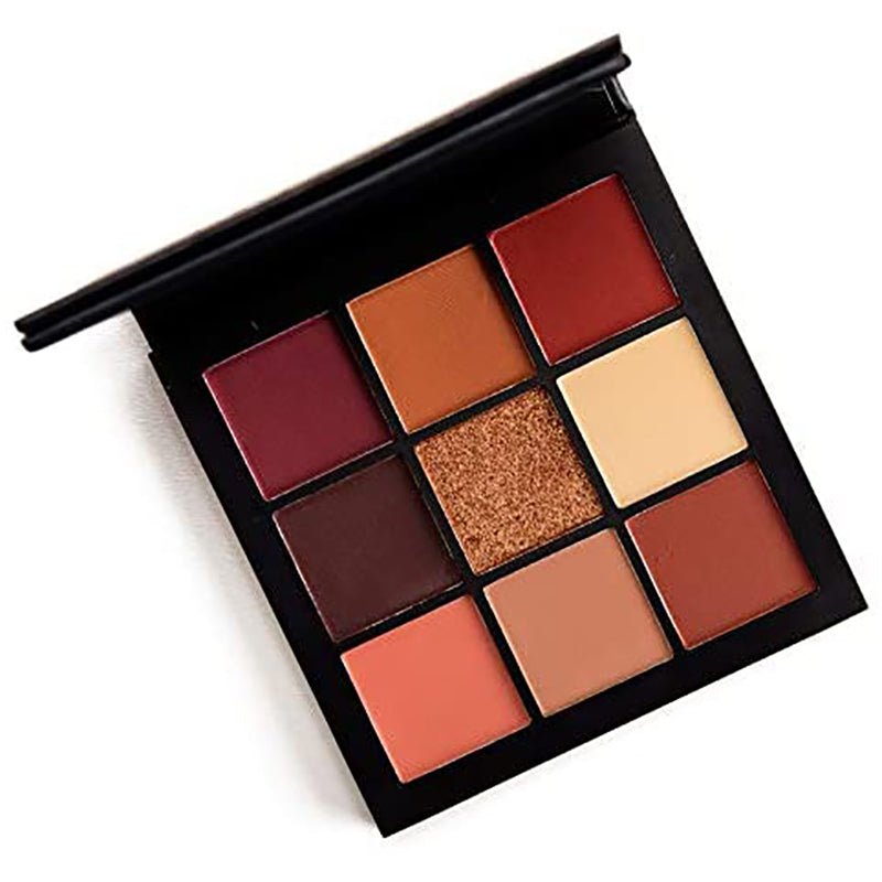 Huda Beauty Warm Brown Obsessions Eye Shadow Palette, A Warm-Toned Palette with Nine Sunlit Shades