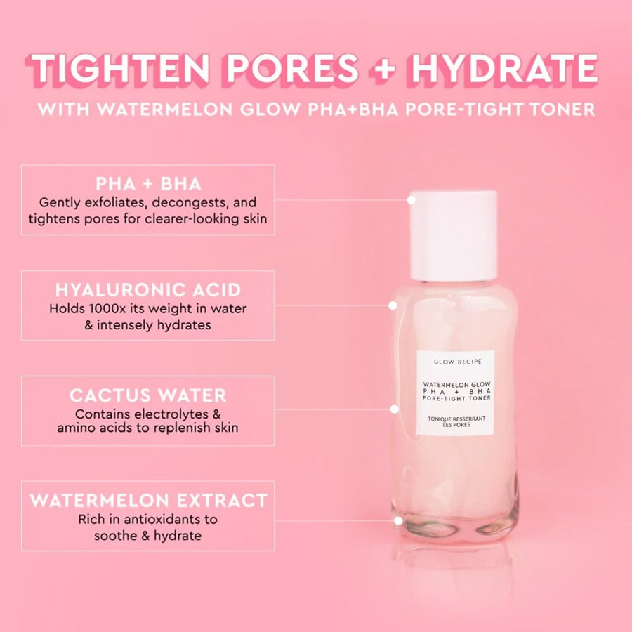 Glow Recipe Watermelon Glow PHA + BHA Pore-Tight Toner Facial Cleansers 150ml  