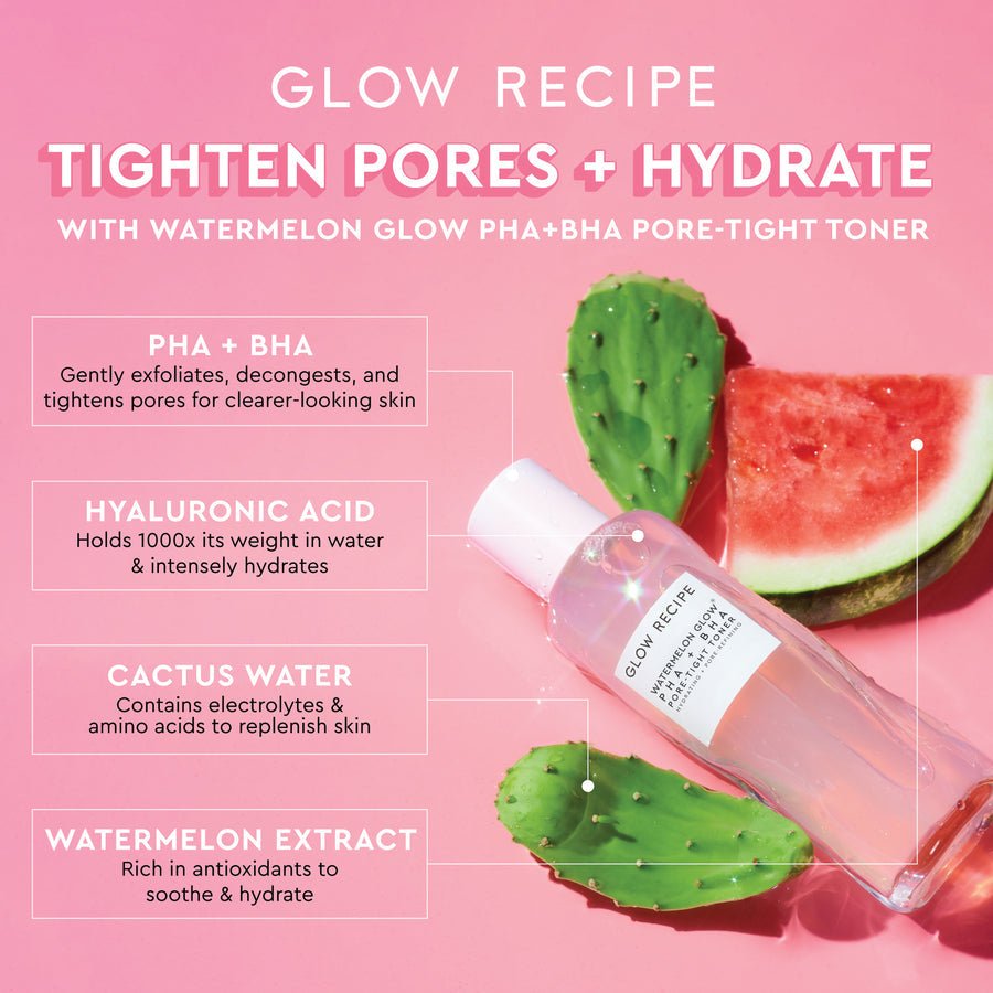 Glow Recipe Watermelon Glow PHA + BHA Pore-Tight Toner Facial Cleansers 150ml  