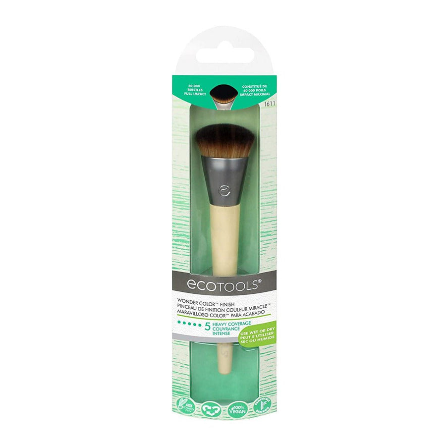 Ecotools Wonder Color Complextion Foundation Makeup Brush 100,000 Bristles for Full Coverage of Liquid and Cream Foundation