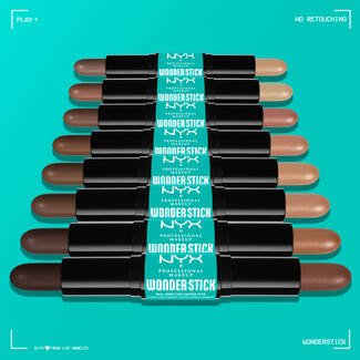 NYX Wonder Stick 2-in-1 Highlight & Contour 2x4g, Dual-Ended, Illuminate Eyes, Lips, Cheeks