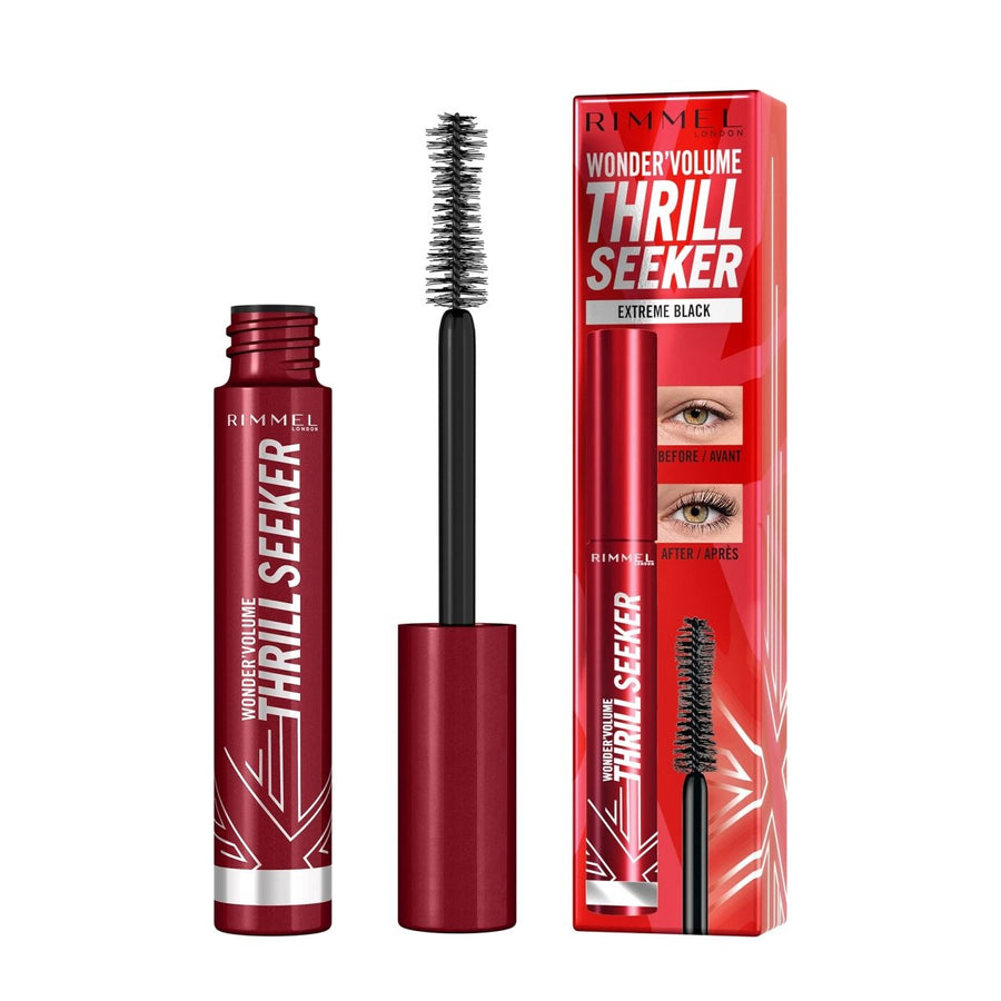 Rimmel Wonder Volume Thrill Seeker Mascara 12ml, Whipped, Creamy Formula, Volume and Length #color_EXTREME BLACK