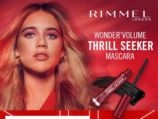 Rimmel Wonder Volume Thrill Seeker Mascara 12ml, Whipped, Creamy Formula, Volume and Length #color_EXTREME BLACK