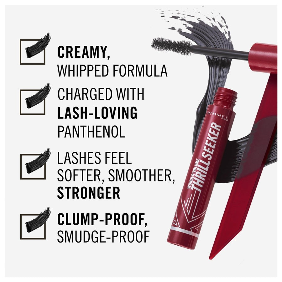 Rimmel Wonder Volume Thrill Seeker Mascara 12ml | Ramfa Beauty #color_EXTREME BLACK