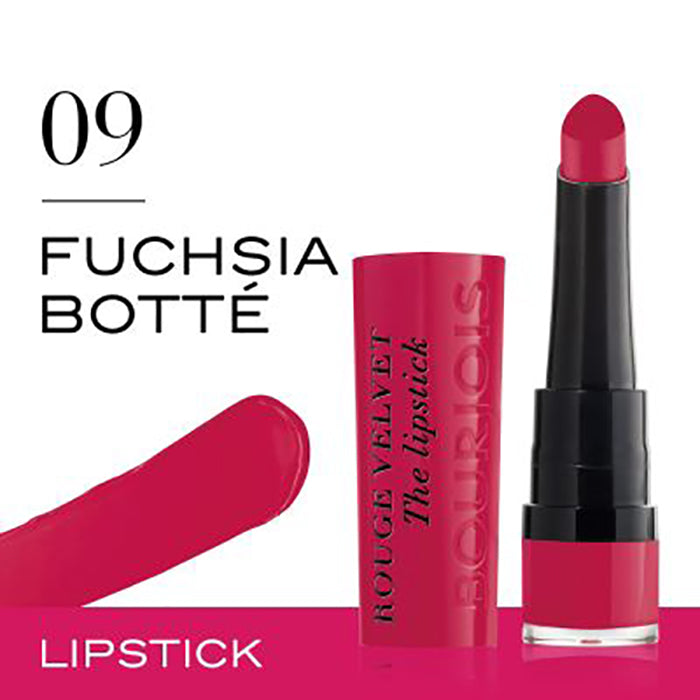 Bourjois Rouge Velvet Lipstick 0.085oz 2.4g Hydrating Matte Lipcolor #color_09 Fuchia Botte