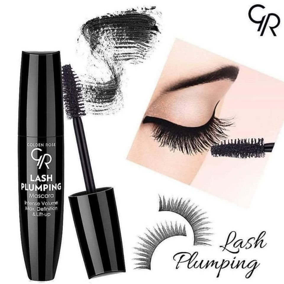Golden Rose Lash Plumping Mascara | Ramfa Beauty #color_Black