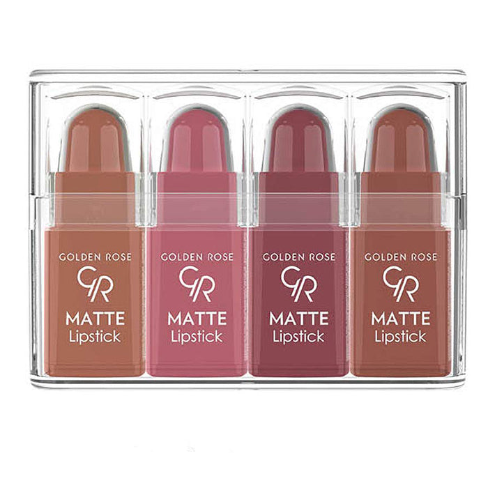 Golden Rose Matte Lipstick (Set of 4) | Ramfa Beauty #color_1