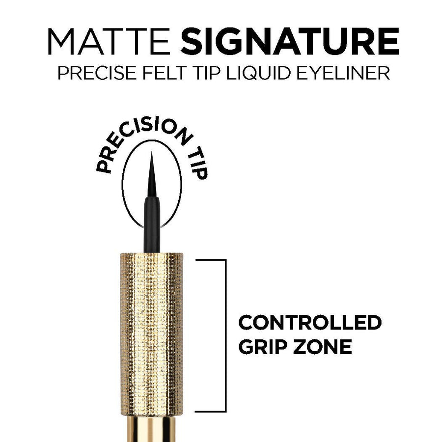 L'Oreal Matte Signature Liquid Eyeliner 6ml 01 | Ramfa Beauty #color_Black