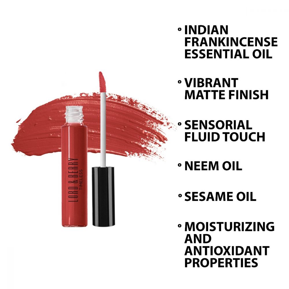 Lord and Berry Timeless Lipstick 7ml, Matte Liquid Lipstick, Lightweight High-Pigmented Long-Lasting #color_Iconic 6424