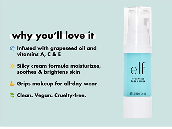 E.L.F Studio Hydrating Face Primer 14ml  | Ramfa Beauty#color_Clear