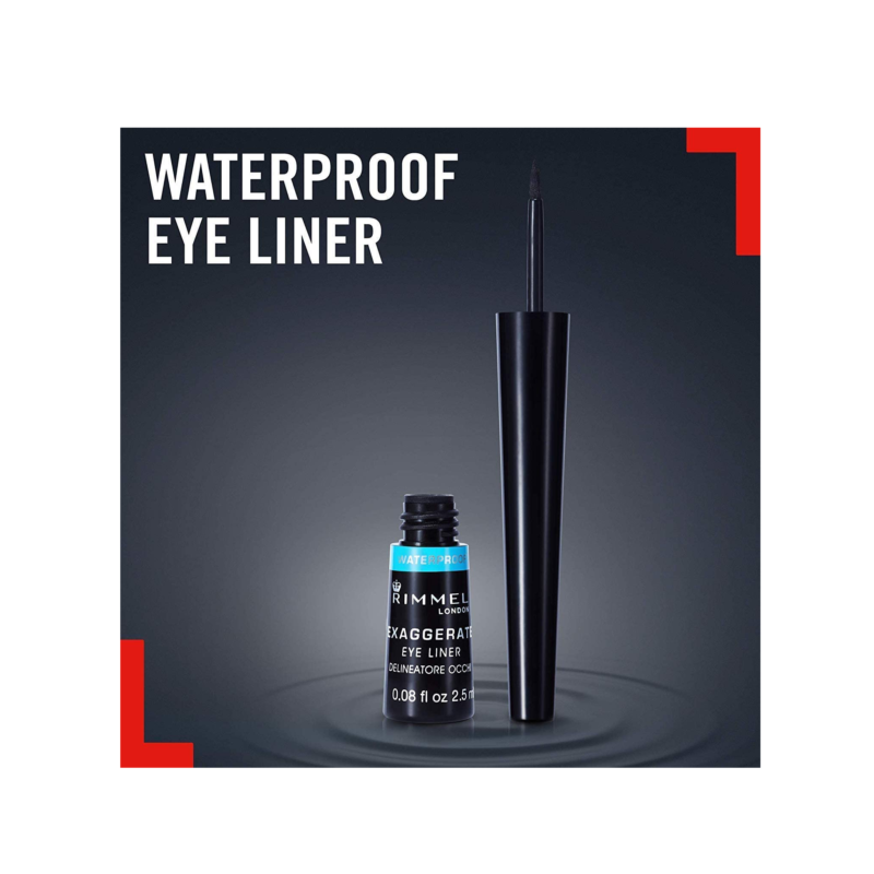 Rimmel Exaggerate Waterproof Eye Liner 2.5ml | Ramfa Beauty#color_003 Black