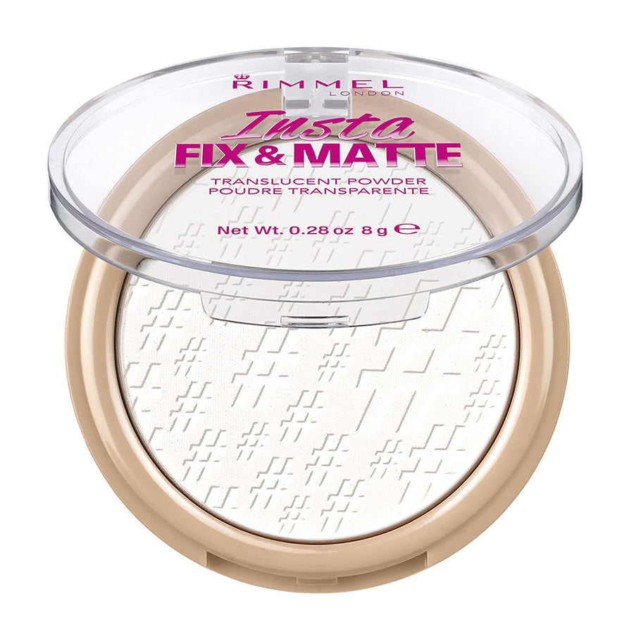 Rimmel Insta Fix & Matte Translucent Powder 8g | Ramfa Beauty #color_001 Translucent 