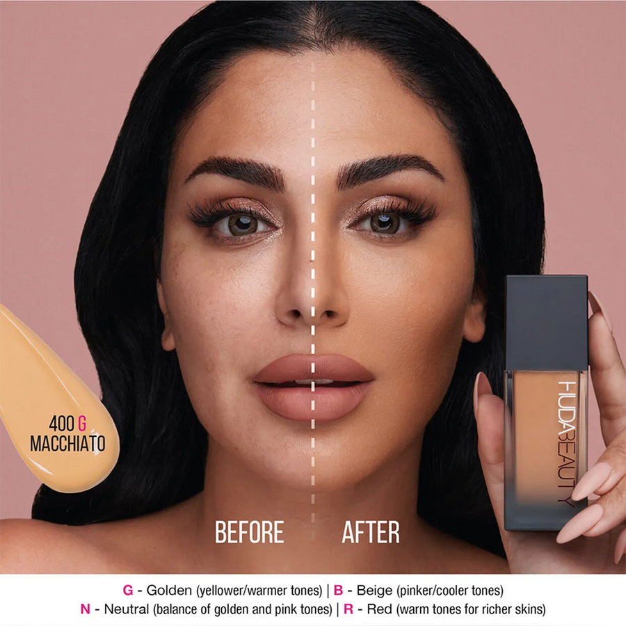 Huda Beauty FauxFilter Foundation Instant Coverage, Blurs Skin, Radiant Finish #color_Macchiato 400G