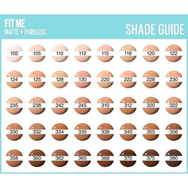 Maybelline Fit Me! Matte + Poreless Foundation 30ml, Natural Matte Look, Oil-Free Formula