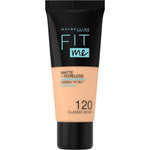 Maybelline Fit Me! Matte + Poreless Foundation 30ml, Natural Matte Look, Oil-Free Formula #color_120 Classic Ivory