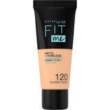 Maybelline Fit Me! Matte + Poreless Foundation 30ml, Natural Matte Look, Oil-Free Formula #color_120 Classic Ivory