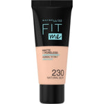 Maybelline Fit Me! Matte + Poreless Foundation 30ml, Natural Matte Look, Oil-Free Formula #color_230 Natural Buff