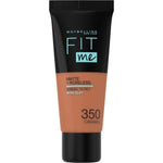 Maybelline Fit Me! Matte + Poreless Foundation 30ml, Natural Matte Look, Oil-Free Formula #color_350 Caramel