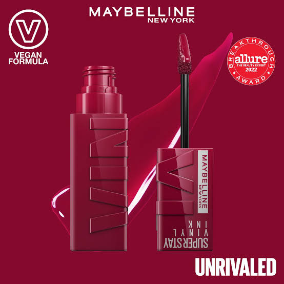 Maybelline SuperStay Vinyl Ink Liquid Lipstick, Instant Shine Finish #color_30 Unrivaled