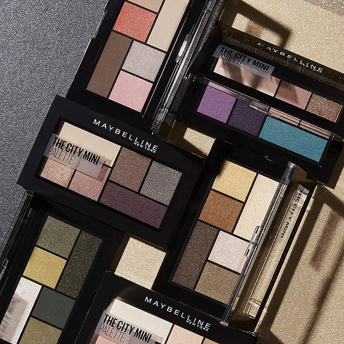 Maybelline The City Mini Eyeshadow Palette 4g, 6 Long-Lasting, Pigmented Metallic and Matte Eyeshadow