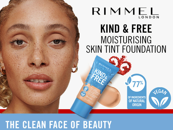 Rimmel Kind & Free Moisturising Skin Tint Foundation 30ml, Lightweight, Sheer Formula