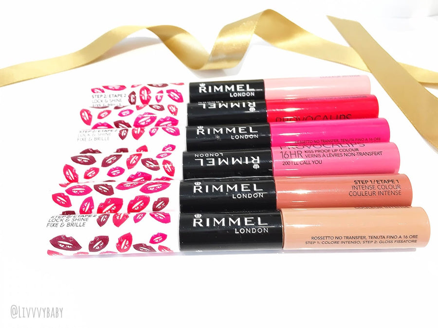 Rimmel Provocalips 16HR Kissproof Lip Colour 2 Step7ml, Kiss Proof, Transfer Proof, Food Proof