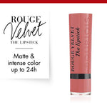 Bourjois Rouge Velvet Lipstick 0.085oz 2.4g Hydrating Matte Lipcolor #color_02 Flaming'rose