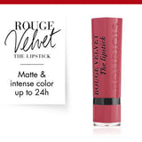 Bourjois Rouge Velvet Lipstick 0.085oz 2.4g Hydrating Matte Lipcolor #color_03 Hyppink Chic