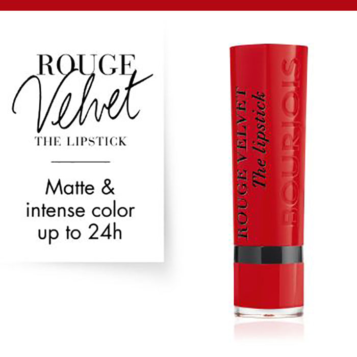 Bourjois Rouge Velvet Lipstick 0.085oz 2.4g Hydrating Matte Lipcolor #color_08 Rubi's Cute