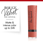Bourjois Rouge Velvet Lipstick 0.085oz 2.4g Hydrating Matte Lipcolor #color_15 Peach Tatin