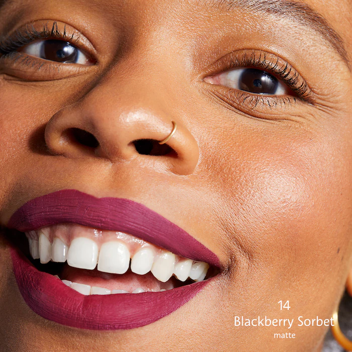 Sephora Cream Lip Stain Liquid Lipstick | Ramfa Beauty #color_14 Blackberry Sorbet