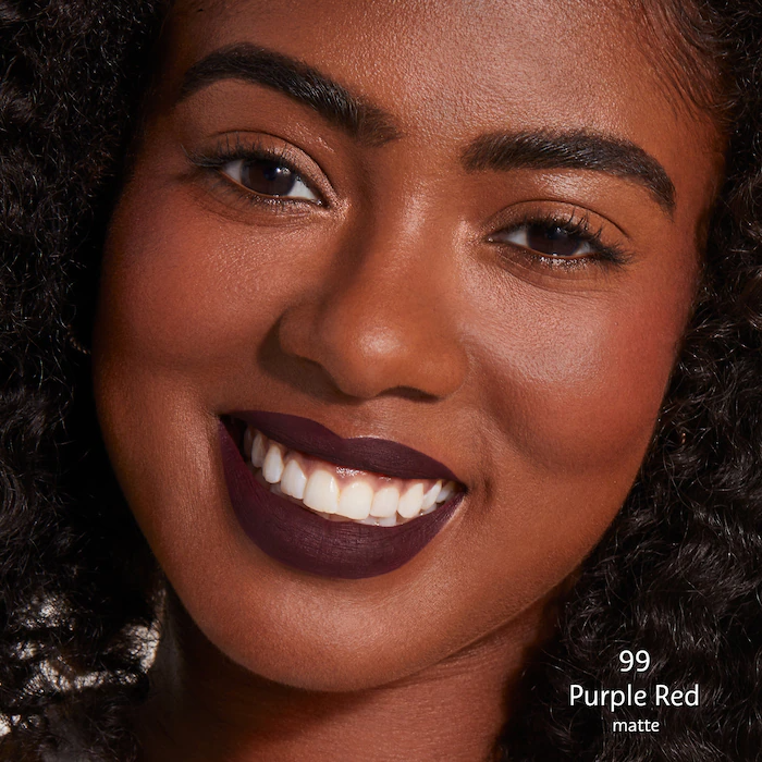 Sephora Cream Lip Stain Liquid Lipstick | Ramfa Beauty #color_99 Purple Red