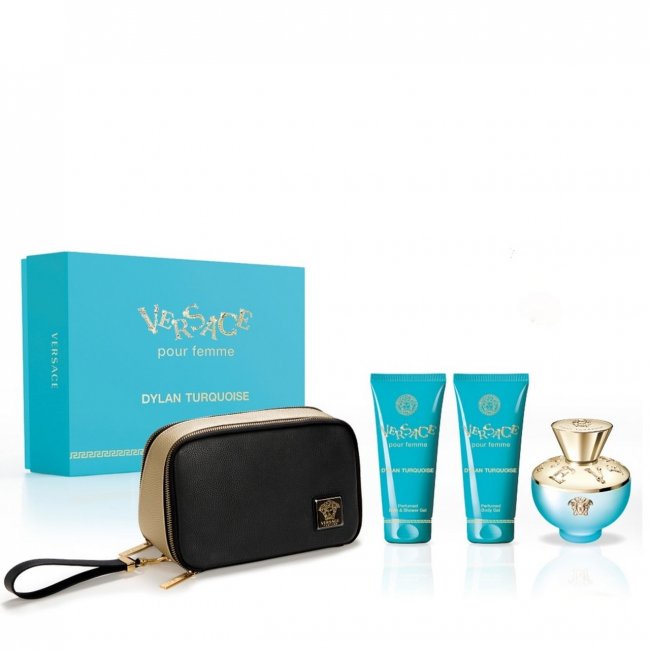 Versace Pour Femme Dylan Turquoise EDT (L) 100ml Gift Set 4Pc | Ramfa Beauty